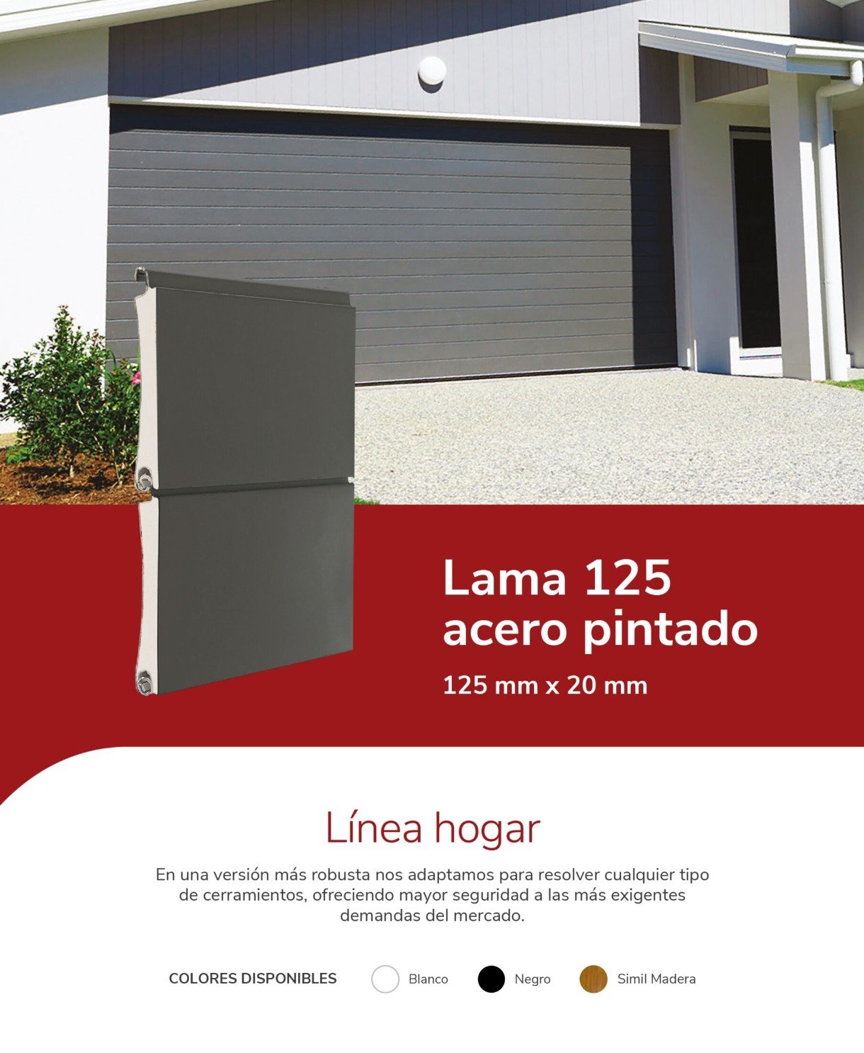 Lama 125 acero pintado